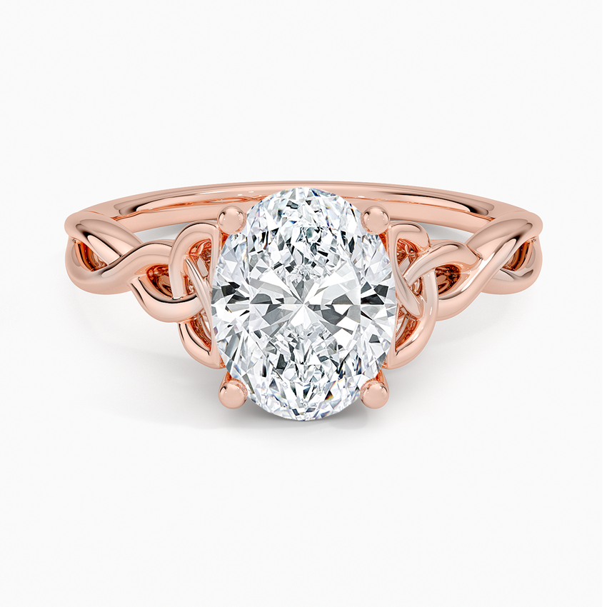 Celtic Love Knot Ring - Oval Center Stone