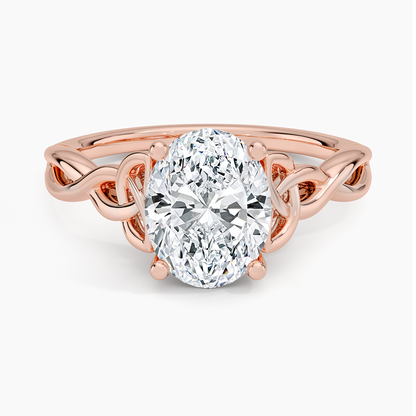 Celtic Love Knot Ring - Oval Center Stone