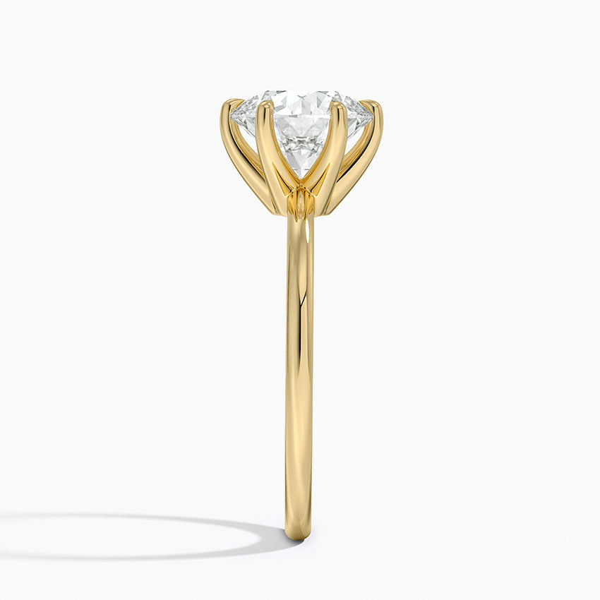 Fairmined 1.5mm Six-Prong Solitaire Ring - Round Center Stone