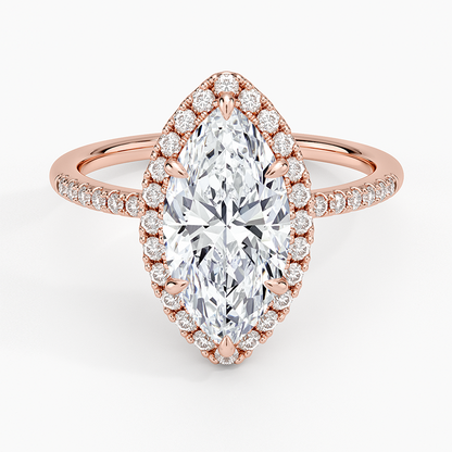 Cambria Halo Diamond Ring - Marquise Center Stone