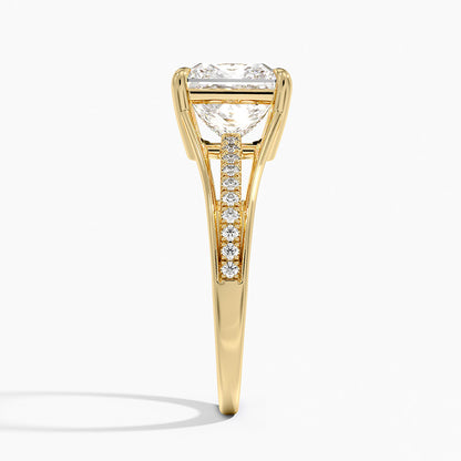Tressa Split Shank Diamond Ring - Princess Cut Center Stone