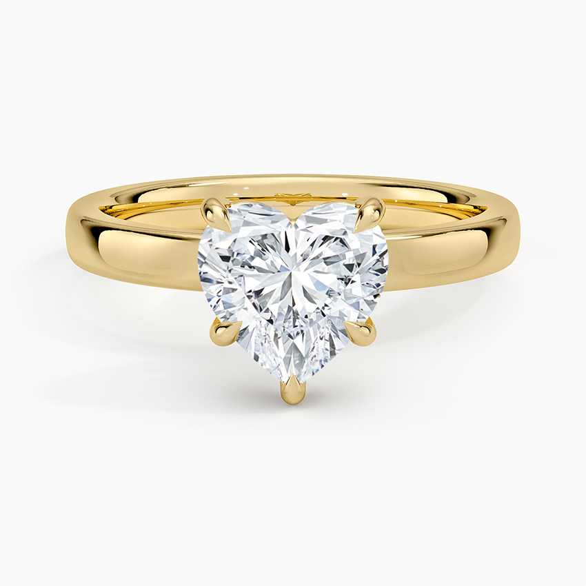 Fairmined Perfect Fit Solitaire 2.5mm Ring - Heart Cut Center Stone