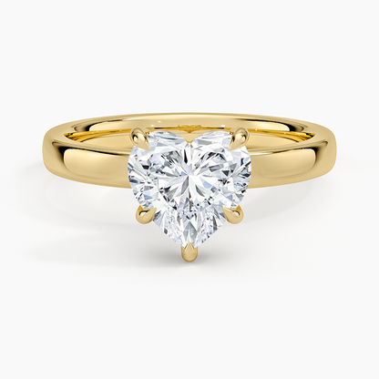 Fairmined Perfect Fit Solitaire 2.5mm Ring - Heart Cut Center Stone