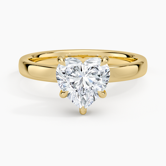 Fairmined Perfect Fit Solitaire 2.5mm Ring - Heart Cut Center Stone
