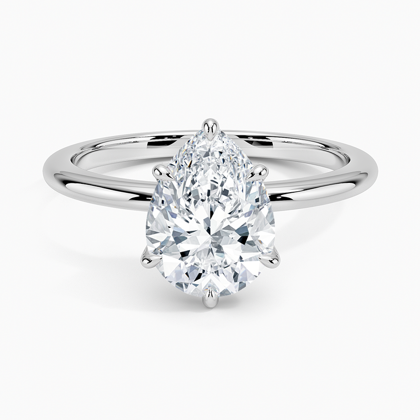 Esme Hidden Halo Diamond Ring - Pear Center Stone
