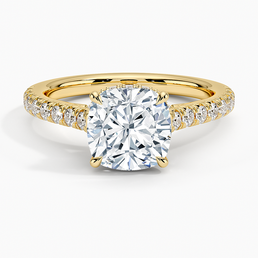 Chantal Diamond Ring - Cushion Cut Center Stone