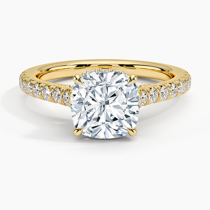 Chantal Diamond Ring - Cushion Cut Center Stone