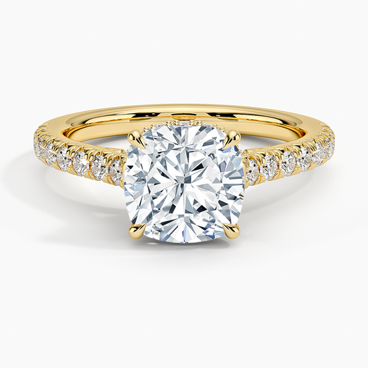 Chantal Diamond Ring - Cushion Cut Center Stone