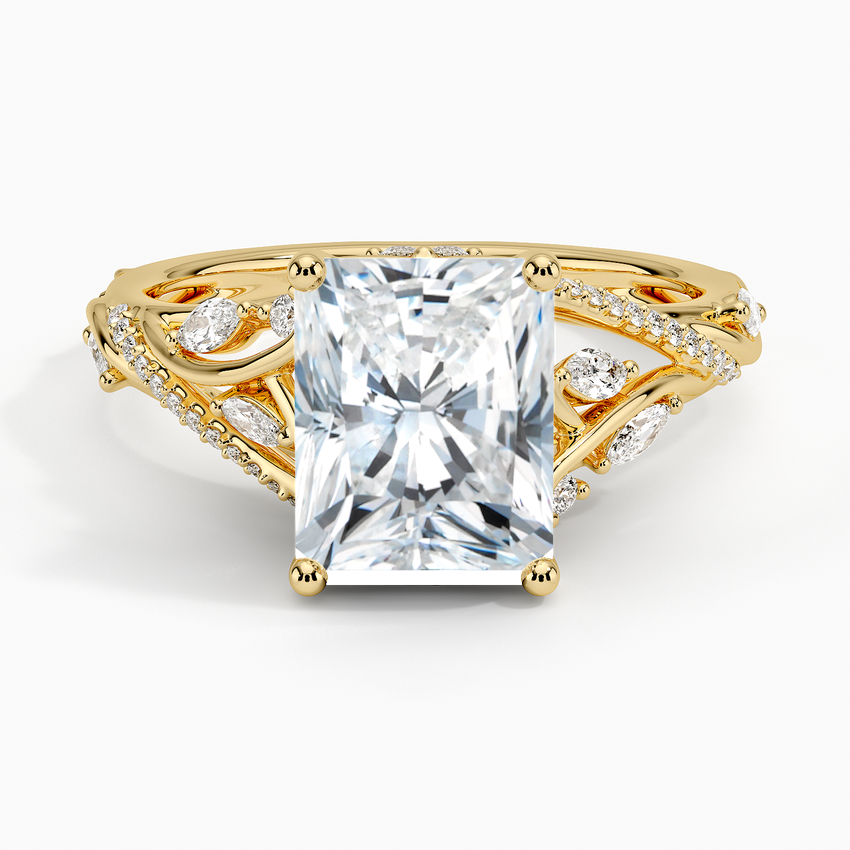 Begonia Vine Diamond Ring (1/2 ct. tw.) - Radiant Cut Center Stone