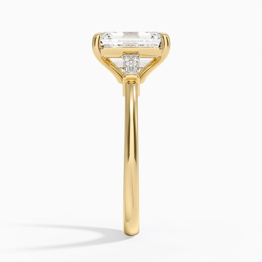 Symphony Tapered Baguette Three Stone Diamond Ring (1/5 ct. tw.) - Emerald Cut Center Stone