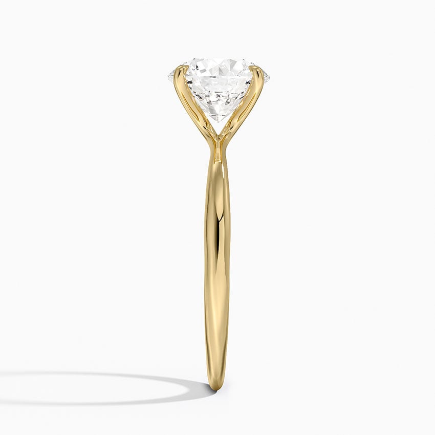 Freesia 2mm Solitaire Ring - Round Center Stone