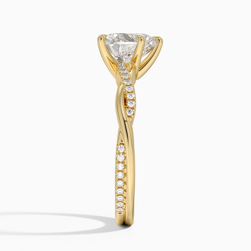 Petite Twisted Vine Diamond Ring (1/8 ct. tw.) - Heart Center Stone