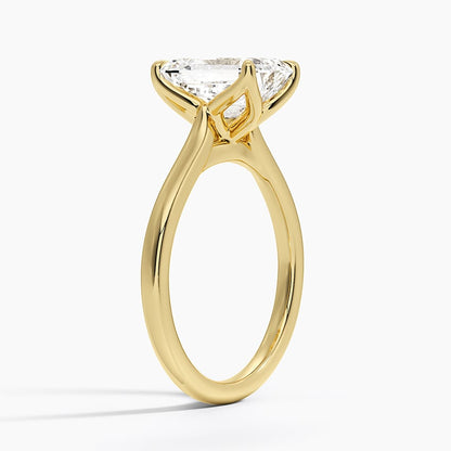 Elodie Cathedral Solitaire Ring - Emerald Cut Center Stone