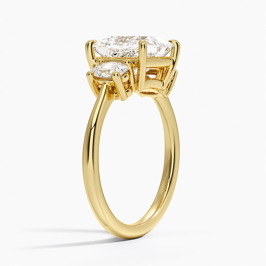 Oval-Cut Three Stone Diamond Ring (1/2 ct. tw.) - Princess Cut Center Stone