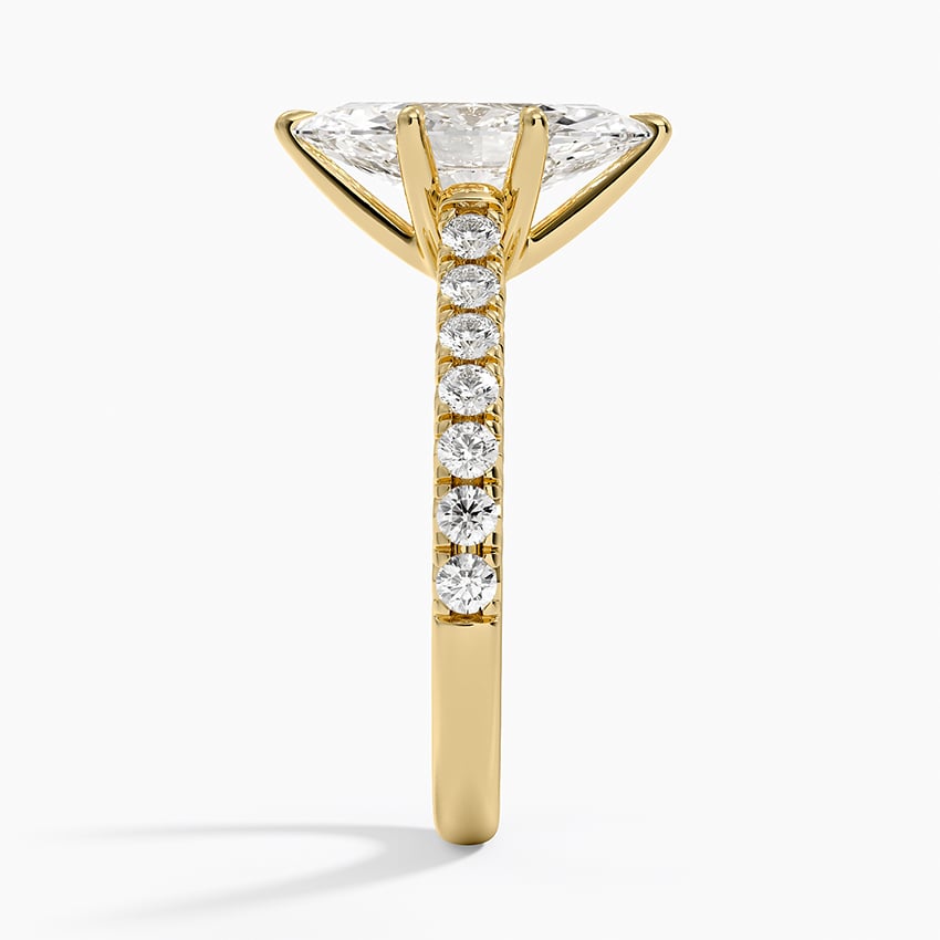 Sienna Half Coverage Diamond Ring - Marquise Center Stone