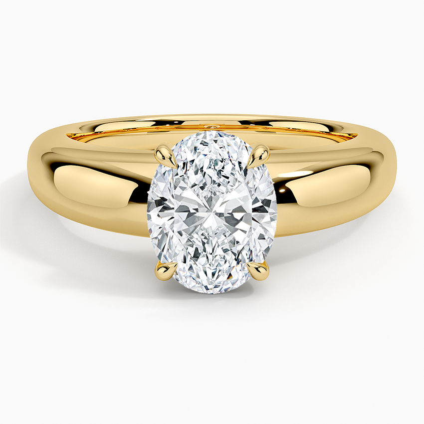 Adrian Solitaire Ring - Oval Cut Center Stone