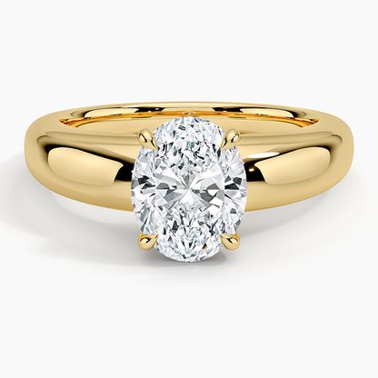 Adrian Solitaire Ring - Oval Cut Center Stone