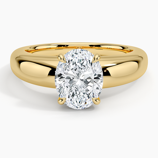Adrian Solitaire Ring - Oval Cut Center Stone