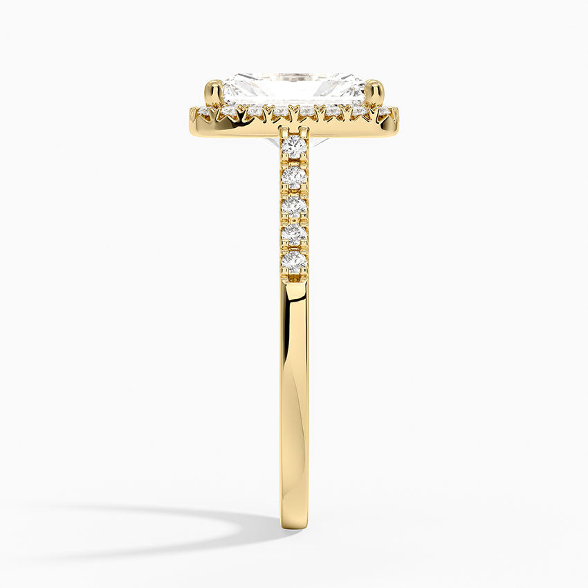 Odessa Halo Diamond Ring (1/5 ct. tw.) - Radiant Cut Center Stone
