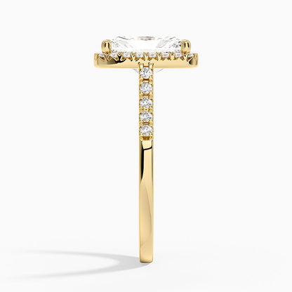 Odessa Halo Diamond Ring (1/5 ct. tw.) - Radiant Cut Center Stone