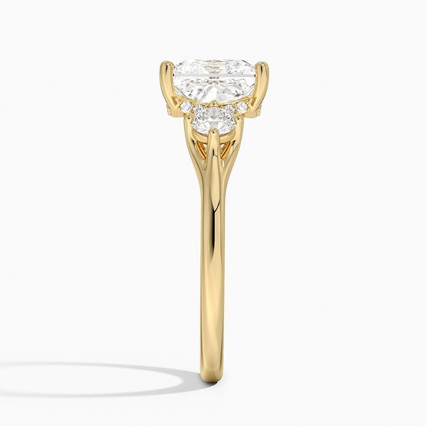 Luxe Floating Three Stone Diamond Ring (1/3 ct. tw.) - Princess Cut Center Stone
