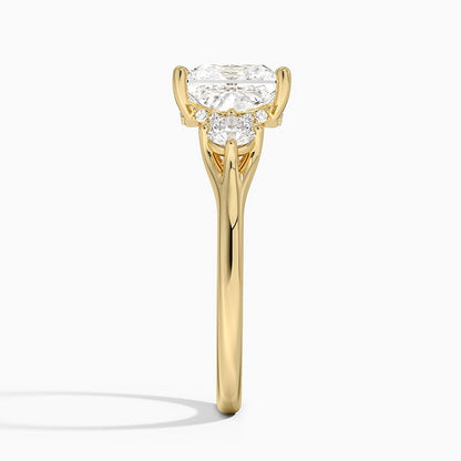 Luxe Floating Three Stone Diamond Ring (1/3 ct. tw.) - Princess Cut Center Stone