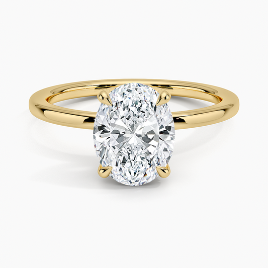 Lumiere 1.5mm Diamond Ring - Oval Center Stone