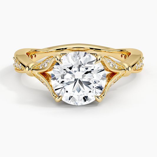 Zinnia Diamond Ring (1/3 ct. tw.) - Round Cut Center Stone