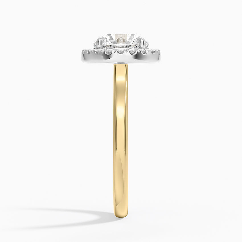 Platinum Mixed Metal Julia Halo Diamond Ring (1/5 ct. tw.) - Round Center Stone