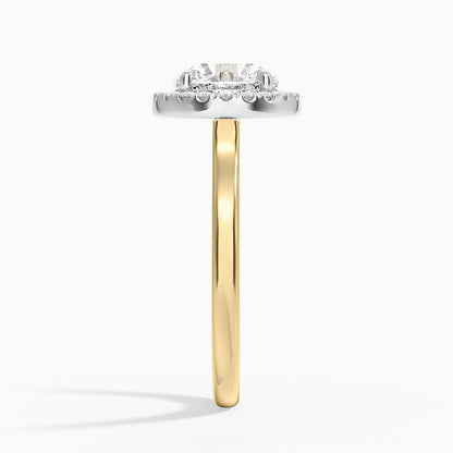 Platinum Mixed Metal Julia Halo Diamond Ring (1/5 ct. tw.) - Round Center Stone