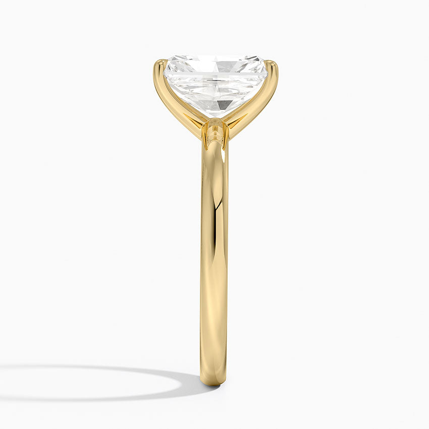 Fairmined 2mm Solitaire Ring - Radiant Cut Center Stone