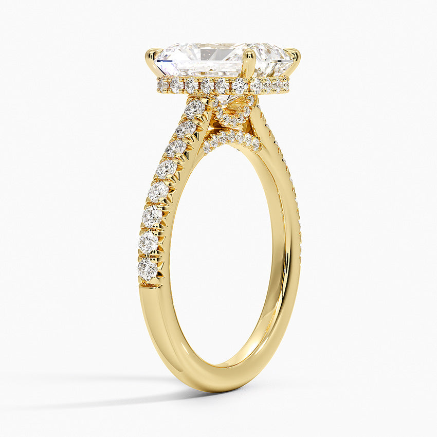 Chantal Diamond Ring - Radiant Cut Center Stone