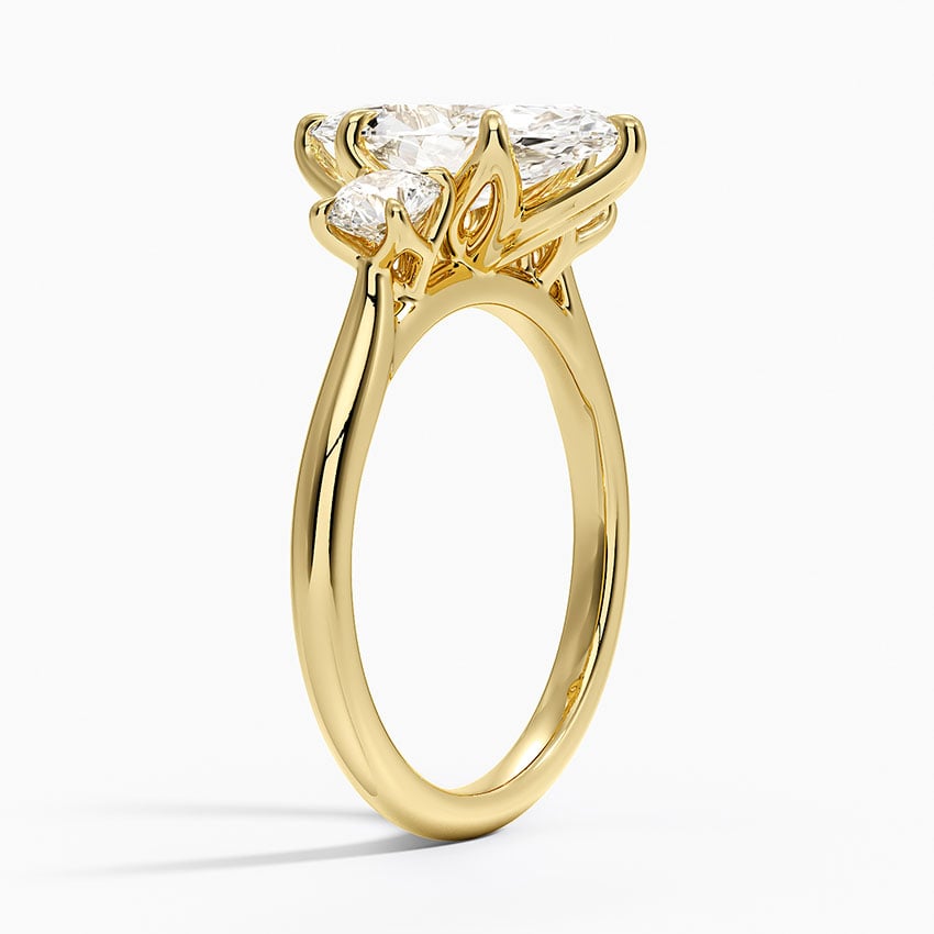 Elodie Perfect Fit Three Stone Diamond Ring (1/2 ct. tw.) - Marquise Center Stone