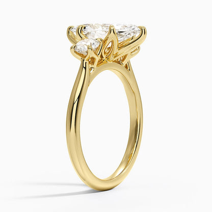 Elodie Perfect Fit Three Stone Diamond Ring (1/2 ct. tw.) - Marquise Center Stone