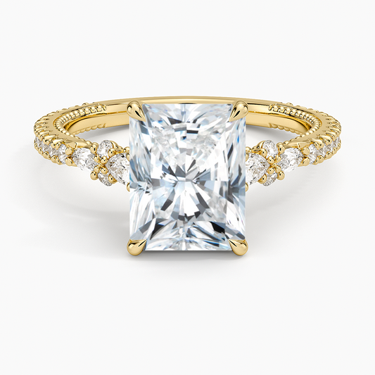 Primrose Diamond Ring - Radiant Cut Center Stone