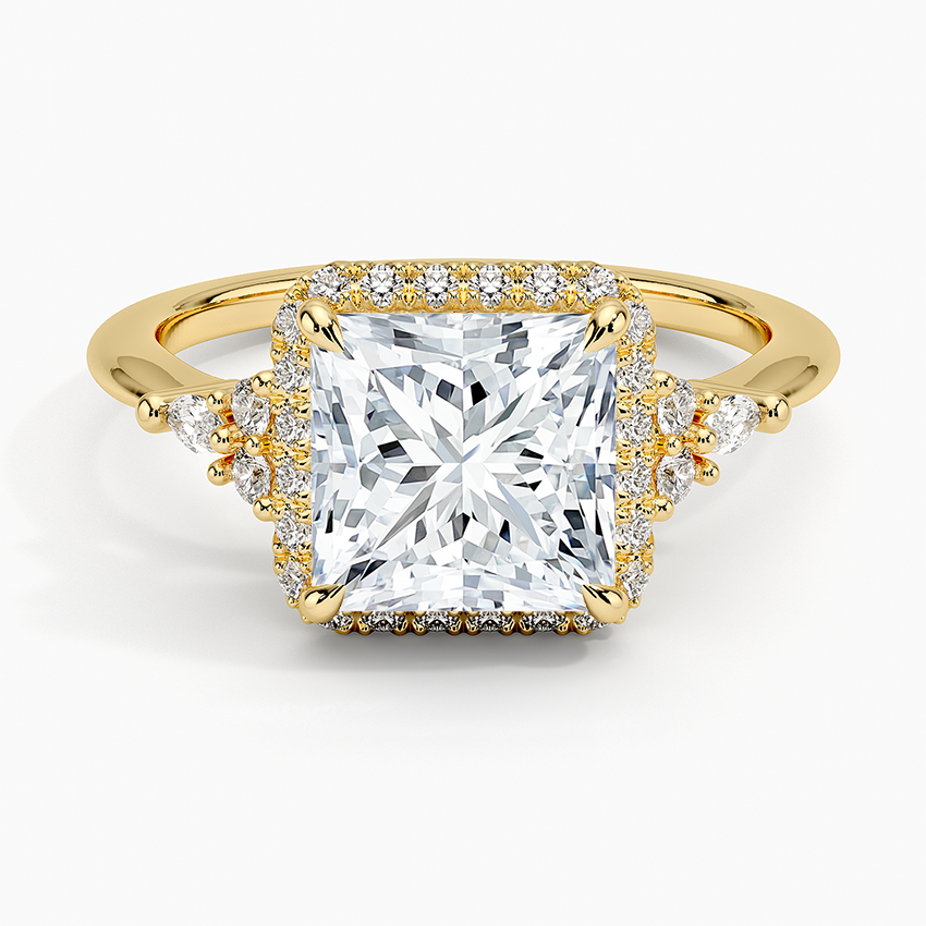 Nadia Halo Diamond Ring (1/4 ct. tw.) - Princess Cut Center Stone