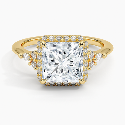 Nadia Halo Diamond Ring (1/4 ct. tw.) - Princess Cut Center Stone