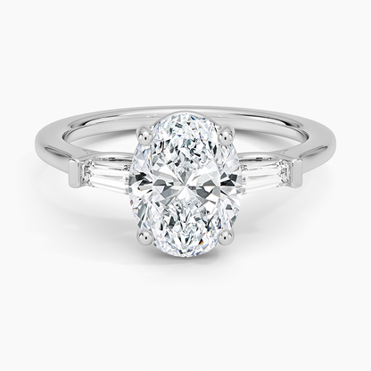 Symphony Perfect Fit Tapered Baguette Diamond Ring - Oval Center Stone