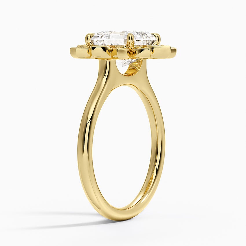 Fiore Halo Diamond Ring (1/4 ct. tw.) - Asscher Cut Center Stone