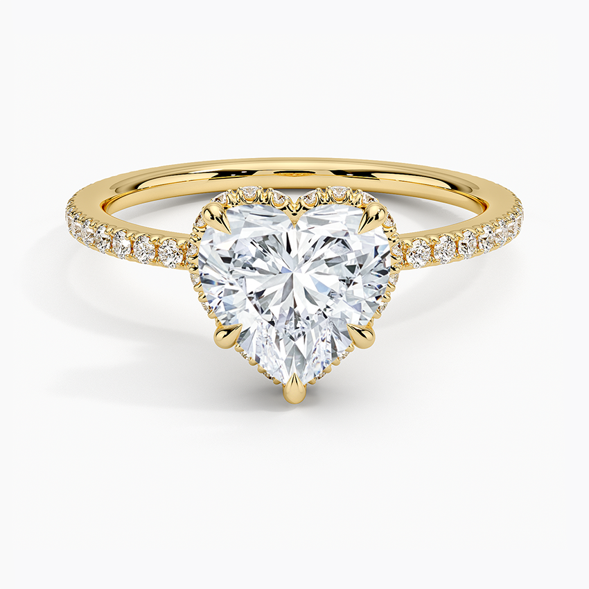 Gala Diamond Ring - Heart Center Stone