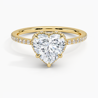 Gala Diamond Ring - Heart Center Stone