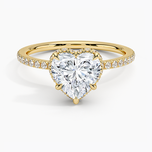Gala Diamond Ring - Heart Center Stone