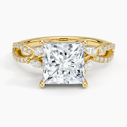 Luxe Willow Diamond Ring (1/4 ct. tw.) - Princess Cut Center Stone