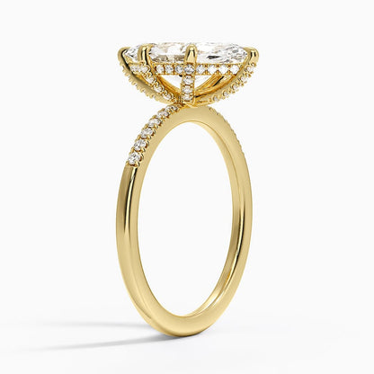 Viviana One-Quarter Coverage Diamond Ring - Marquise Center Stone