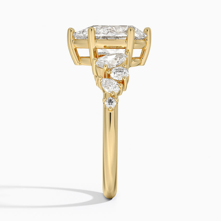 Olivetta Tapered Diamond Ring (1/2 ct. tw.) - Pear Cut Center Stone