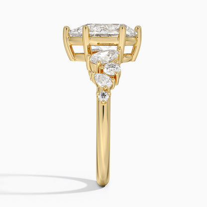 Olivetta Tapered Diamond Ring (1/2 ct. tw.) - Pear Cut Center Stone