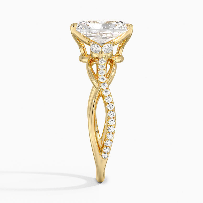 Garland Diamond Ring - Radiant Cut Center Stone