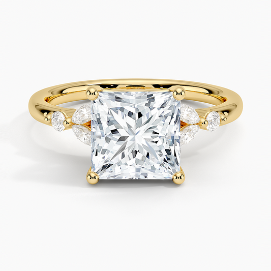 Verbena Diamond Ring - Princess Cut Center Stone