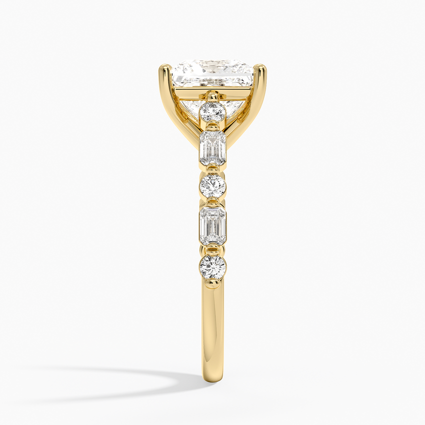 Kensington Half Coverage Diamond Ring (1/2 ct. tw.) - Princess Cut Center Stone