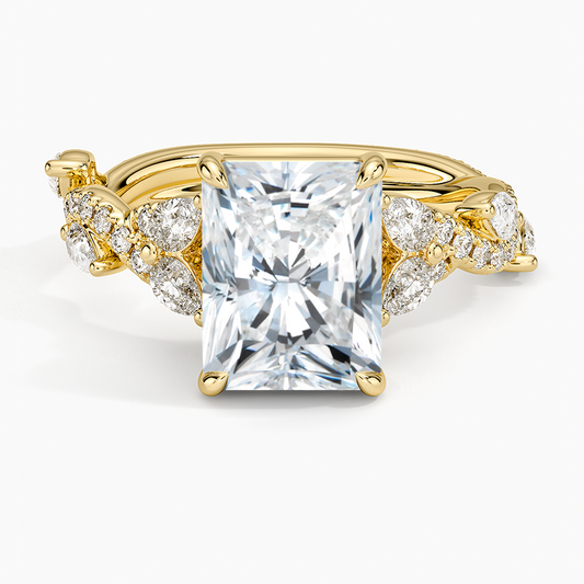 Vintage Secret Garden Diamond Ring (2/3 ct. tw.) - Radiant Cut Center Stone